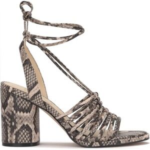 Jessica Simpson Cahna Ankle Wrap Sandal Netural Snake. Size 11